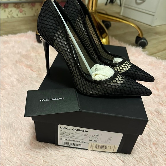 Dolce & Gabbana Mesh and patent leather pumps - Picture 4 of 4